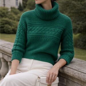 Alice + Olivia Emerald Cowl Neck Sweater